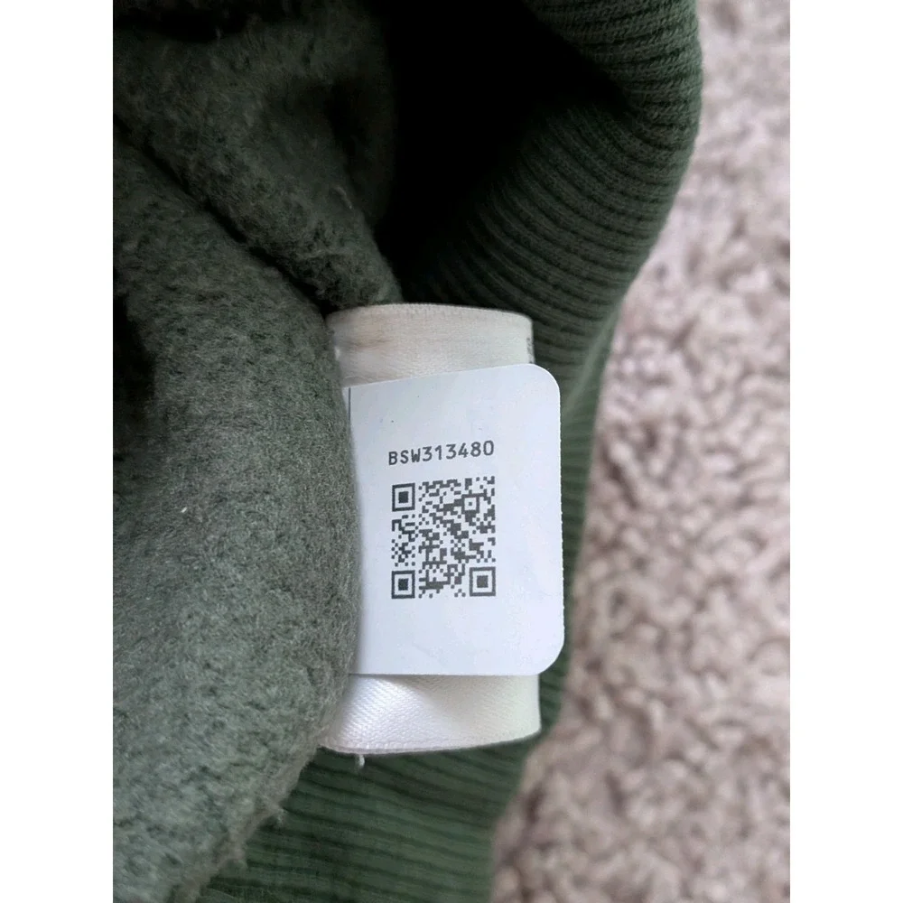 The North Face Hoodie Graphic Logo Hooded Pockets Men's Medium Olive Color